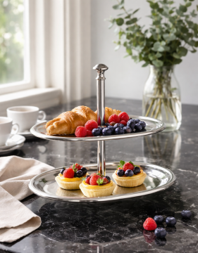 Rönesans 2 Katlı Sunumluk 28x24cm