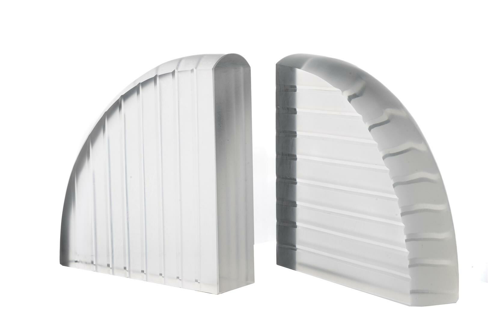 Clear Frosted Cam Kitap Tutucu 29x4x15cm