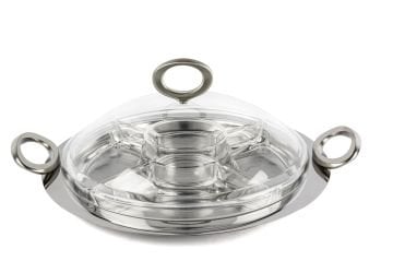 Rönesans Cam Bölmeli Kapaklı Kahvaltı set 37x32x14cm