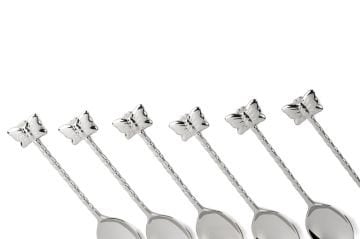 Sİlver 6lı Kelebek Figürlü Çay Kaşığı