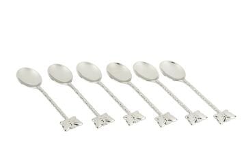 Sİlver 6lı Kelebek Figürlü Çay Kaşığı