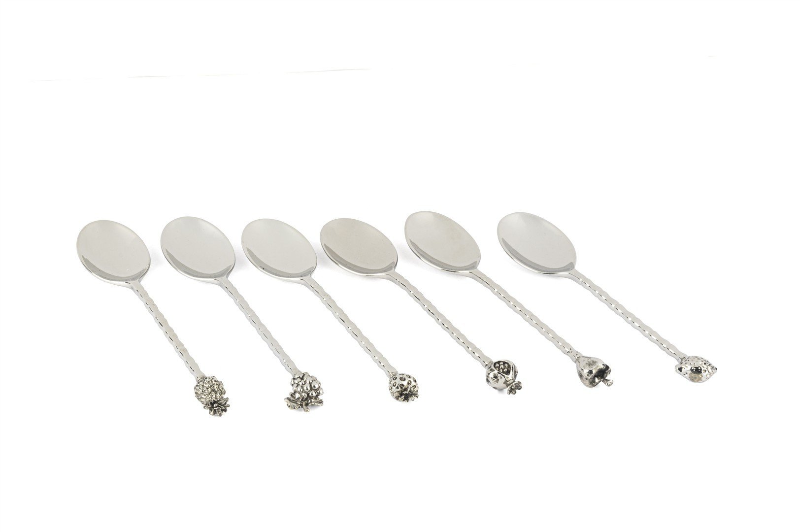 Silver 6lı Meyve Figürlü Çay Kaşığı