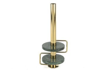 Yeşil Mermerli Gold Mumluk 13x10x29cm