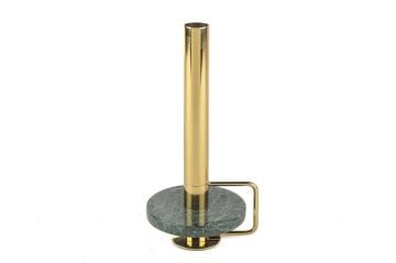 Yeşil Mermerli Gold Mumluk 11x10x23cm
