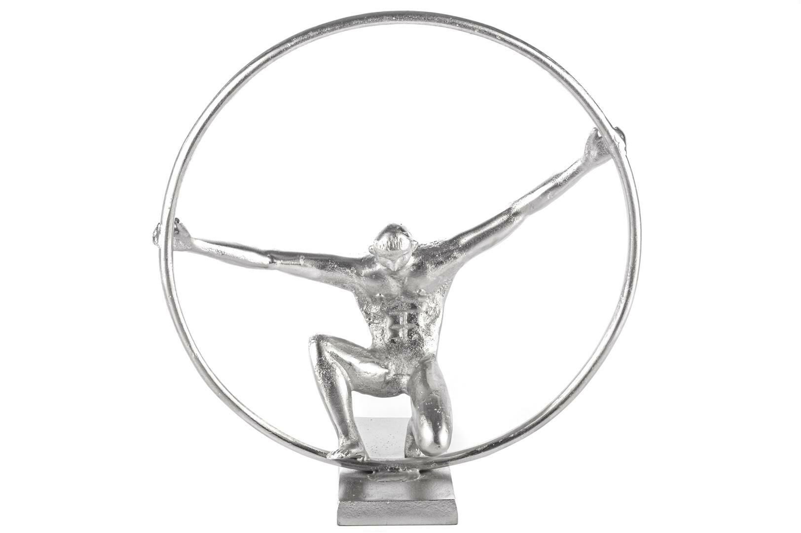 Gümüş Halka Adam Dekoratif Obje 35x15x37cm