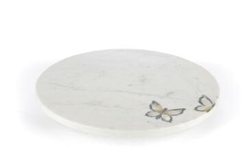 Sedef Kelebekli Mermer Sunumluk 40x5cm