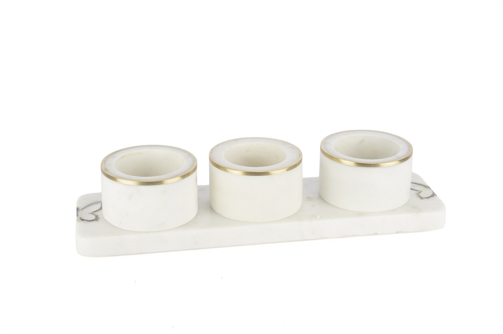 Sedef Kelebekli 3lü Çerezlik 30x9x7cm