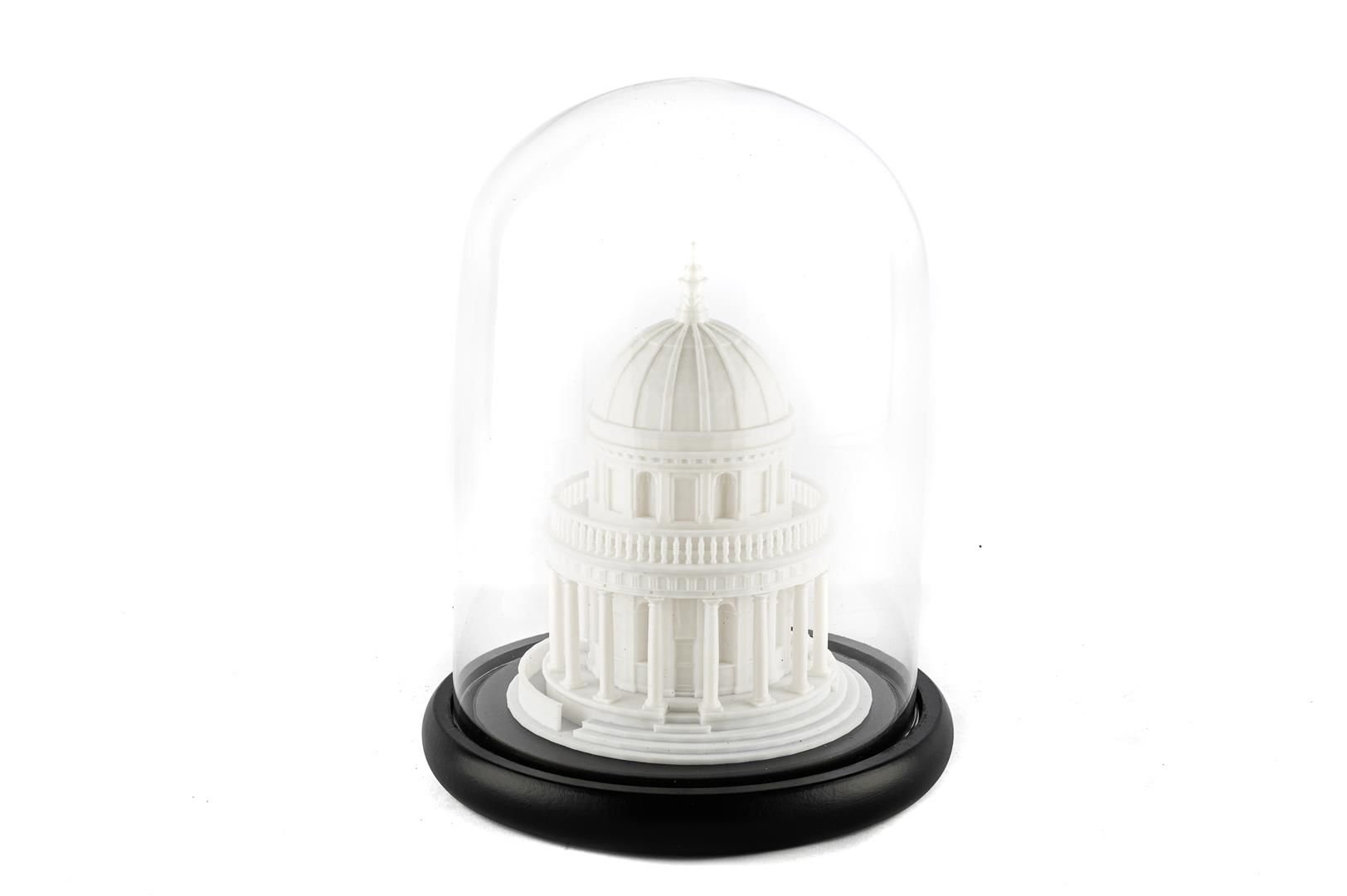 Pantheon Siyah Dek Cam Fanus 23x29cm