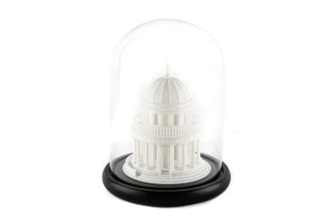 Pantheon Siyah Dek Cam Fanus 23x29cm