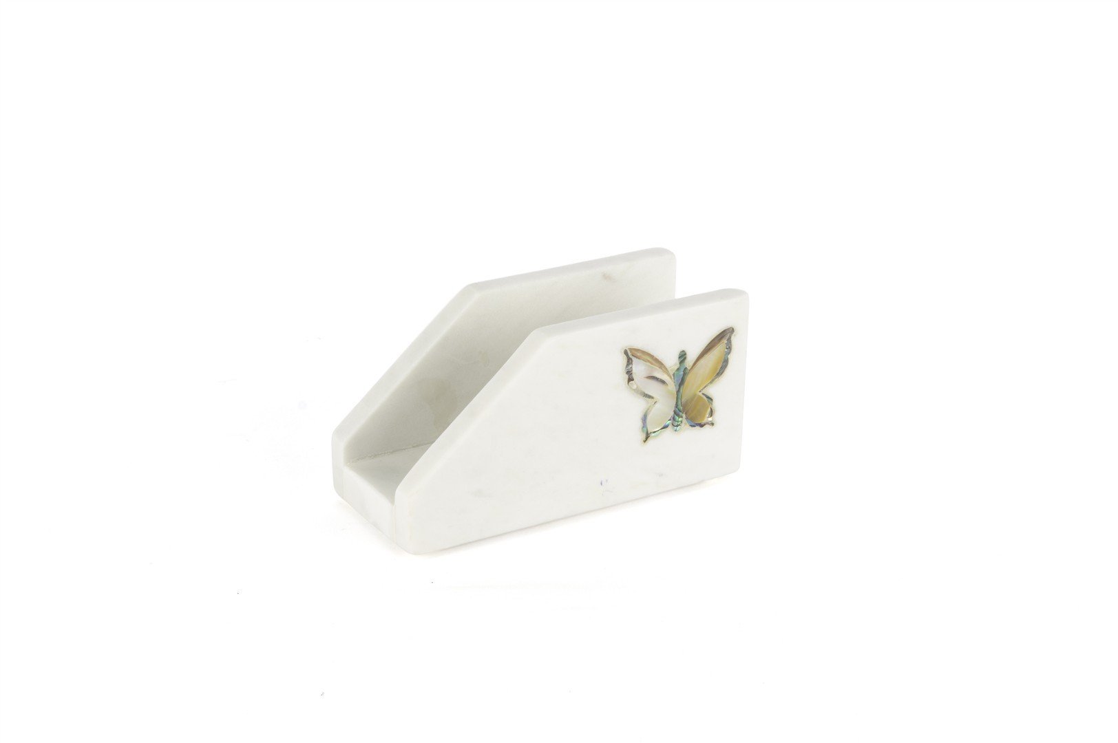 Sedef Kelebekli Mermer Peçetelik 14x6x7cm