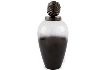 Midnight Cam Kapaklı Küp 28x56cm