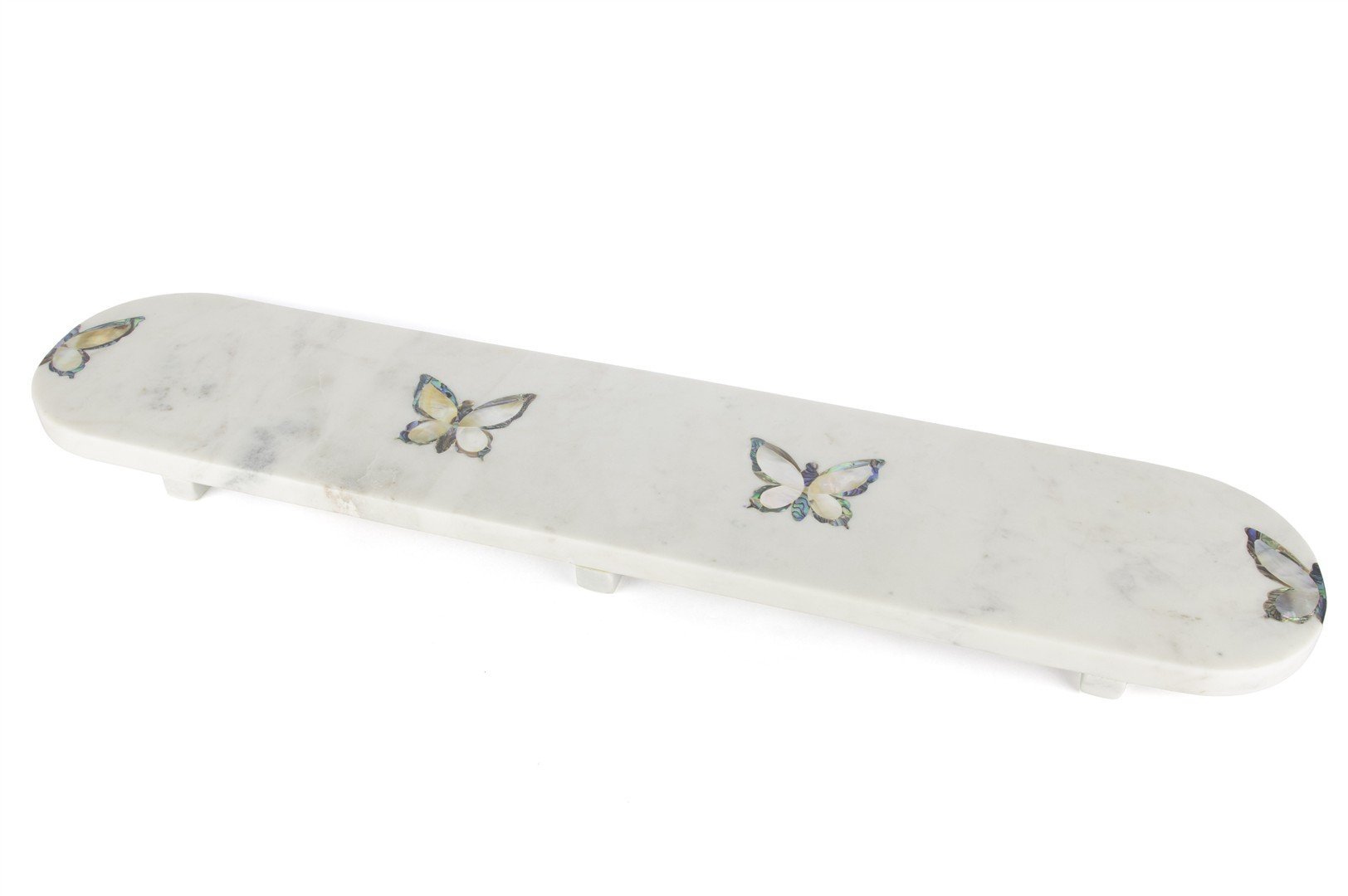 Sedef Kelebekli Mermer Sunumluk 76x15x4cm