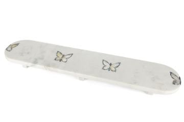 Sedef Kelebekli Mermer Sunumluk 76x15x4cm