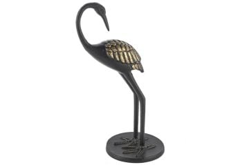 Siyah Gold Flamingo Dekoratif Obje 13x26cm