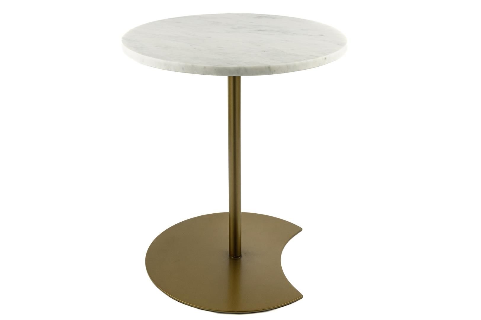 Mermer Gold Metal Ayaklı Sehpa 41x49cm