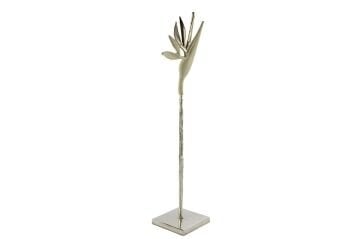 Metal Gümüş Ayaklı Dekoratif Obje 13x13x64cm