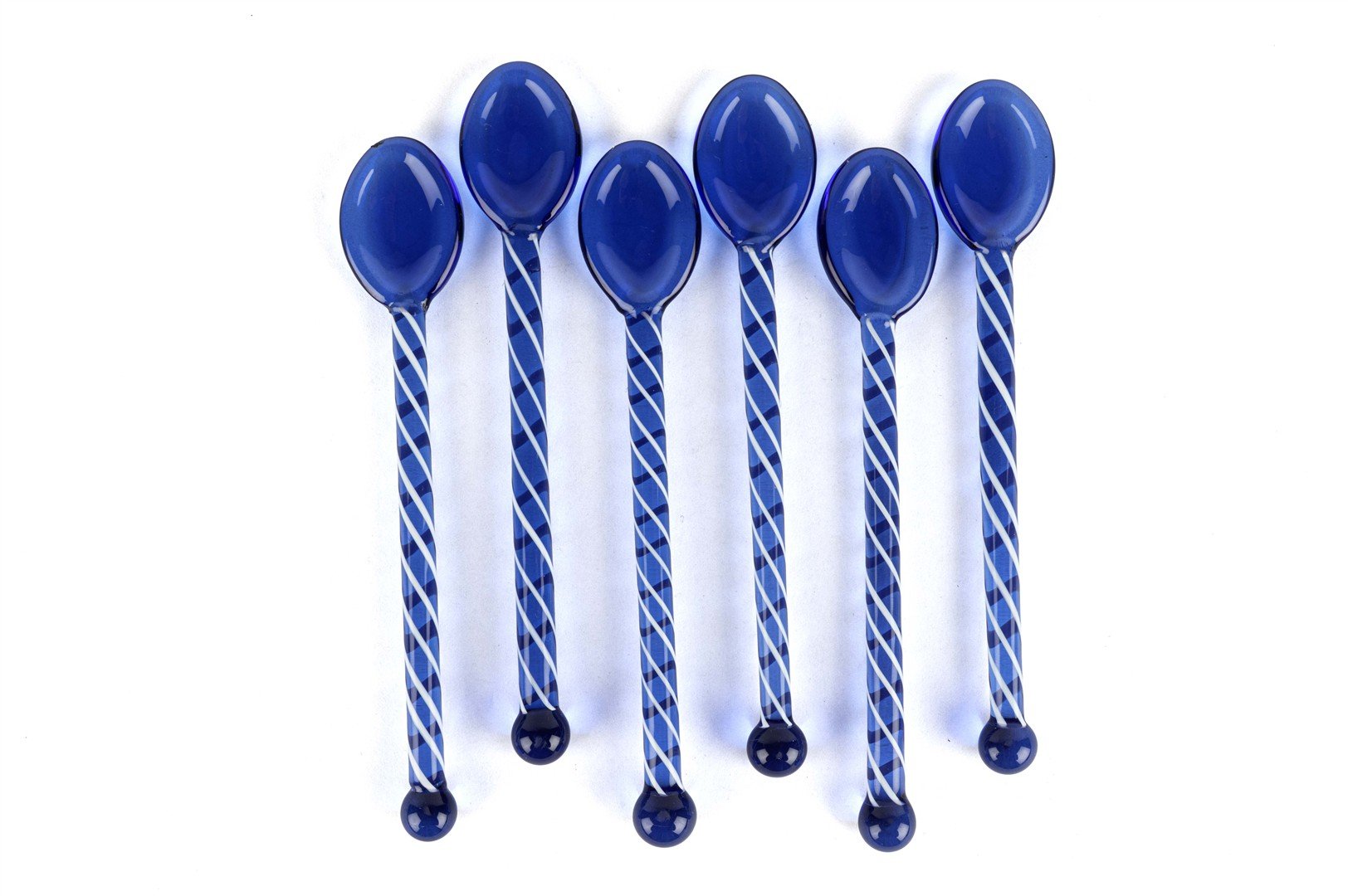 6lı Mavi Cam Kaşık