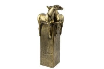 Mat Gold Metal At Obje 27x27x58cm