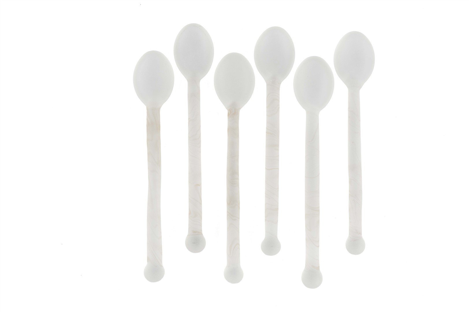 6lı Pembe Cam Kaşık