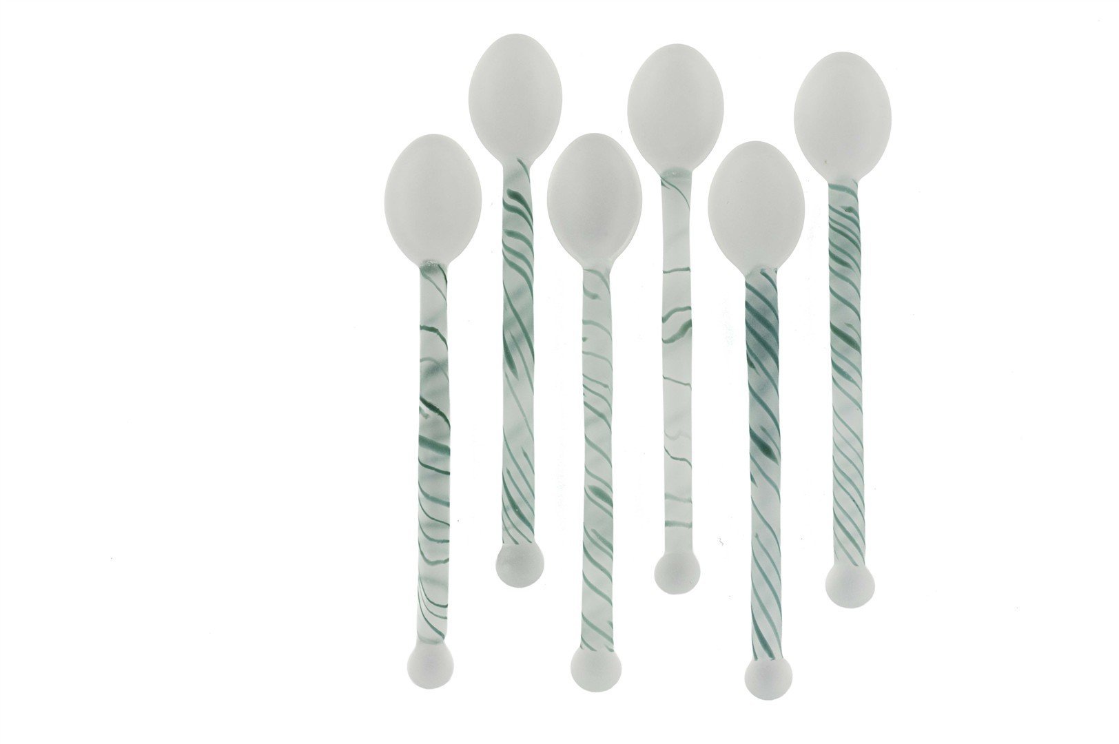 6lı Yeşil Cam Kaşık