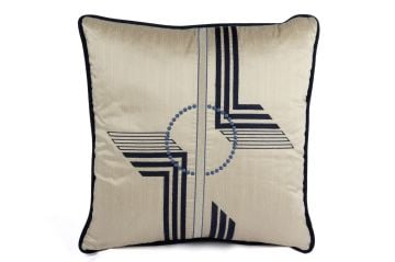 Mane Bej Lacivert 50x50 Yastık