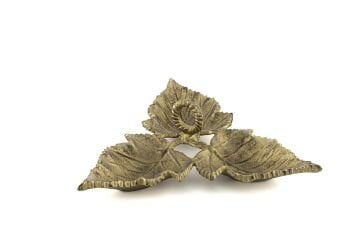 Antik Gold 3lü Yaprak Çerezlik 25x9cm