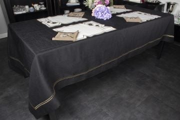 Ella Siyah 180x280 Masa Örtüsü