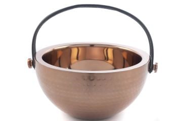 Bronz Siyah Çelik Şampanya Kovası 27x14cm