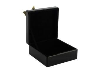 Siyah Kelebek Figürlü Cam Kutu 17x18x10cm