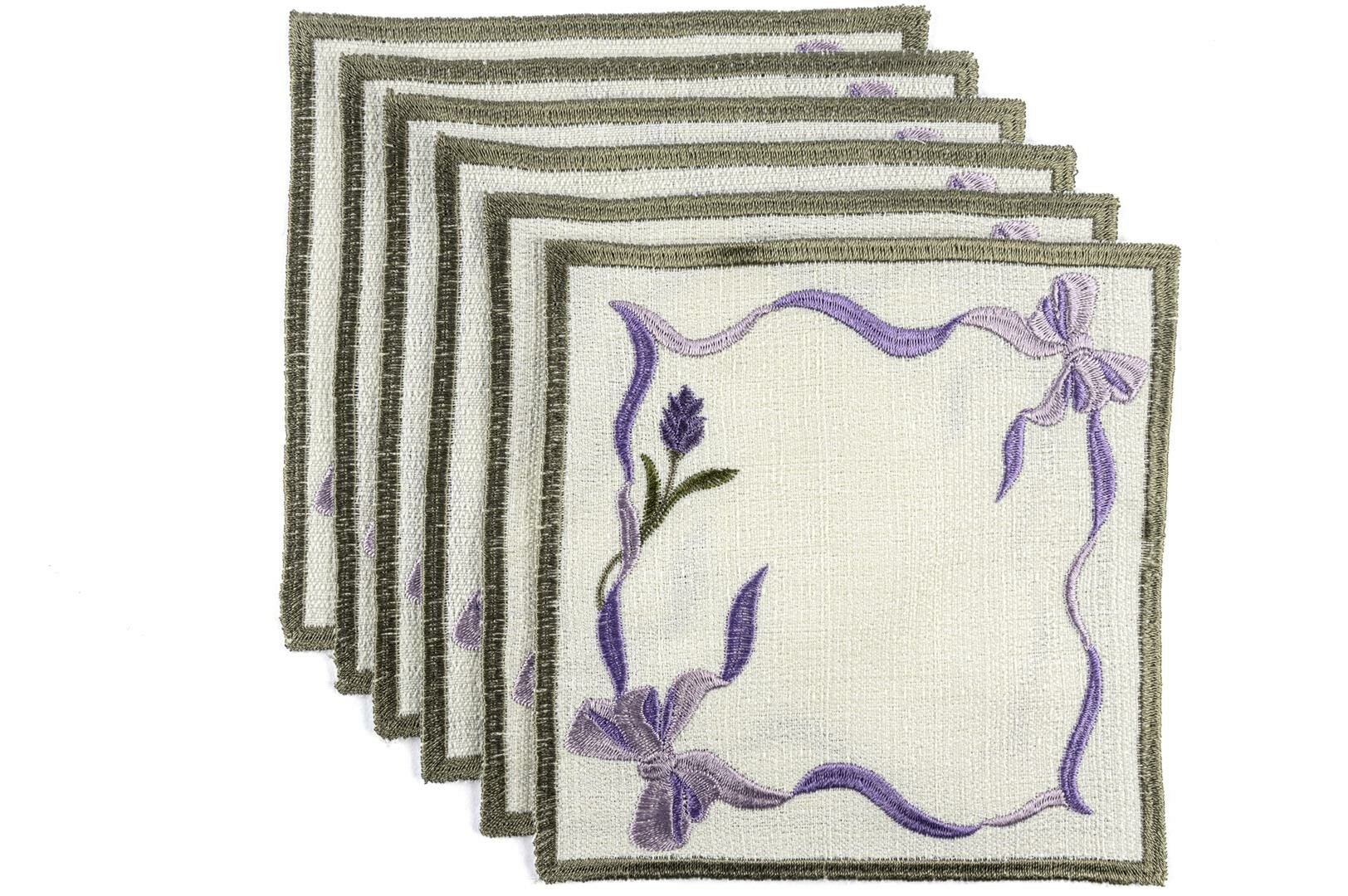 Violet 6lı Bardak Altlığı 14cm