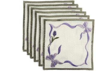 Violet 6lı Bardak Altlığı 14cm