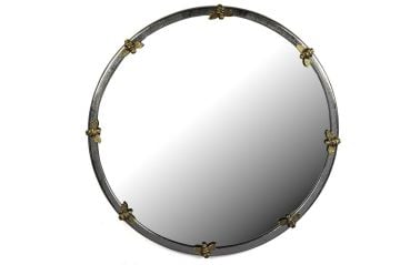 Antik Gri Metal Arılı Ayna 81cm