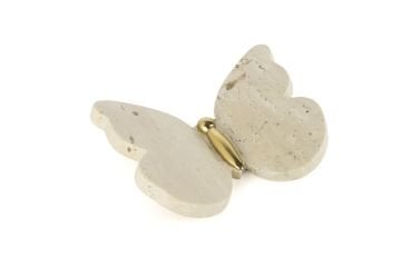 Krem Dekoratif Mermer Kelebek 20x15x4cm