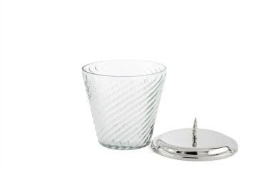 Gümüş Kapaklı Cam Kavanoz 17x20cm