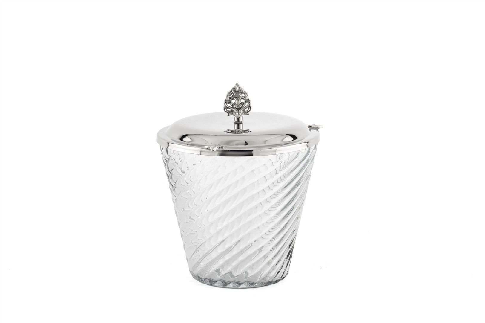Gümüş Kapaklı Cam Kavanoz 17x20cm