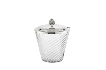 Gümüş Kapaklı Cam Kavanoz 17x20cm