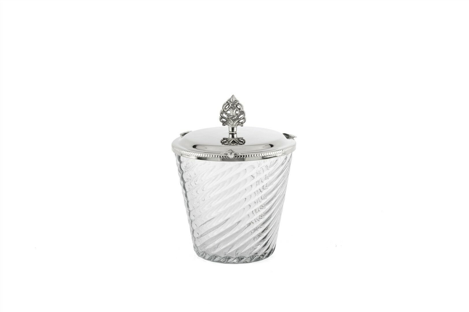 Gümüş Kapaklı Cam Kavanoz 14x18cm