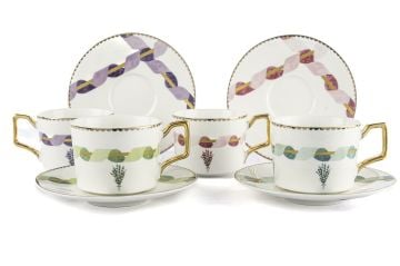 Lavander 4lü Çay Fincanı Seti 200cc