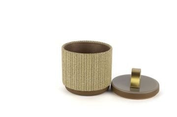 Cappuccıno Rafya Gold Kapaklı Kutu 14x19cm