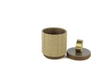 Cappuccıno Rafya Gold Kapaklı Kutu 12x20cm