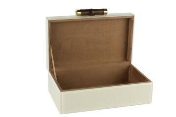 Krem Bambu Saplı Kutu 26x18x10cm