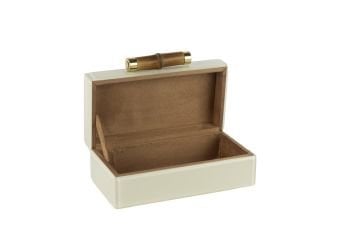 Krem Bambu Saplı Kutu 21x13x8cm