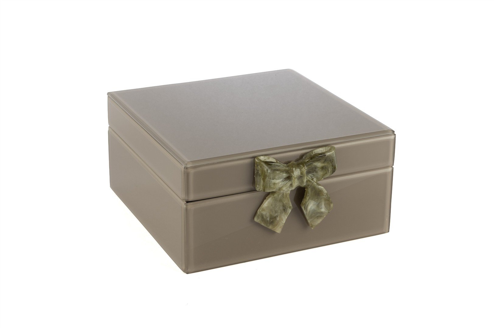 Cappuccıno Yeşil Mermer Fiyonklu Kutu 23x22x11cm