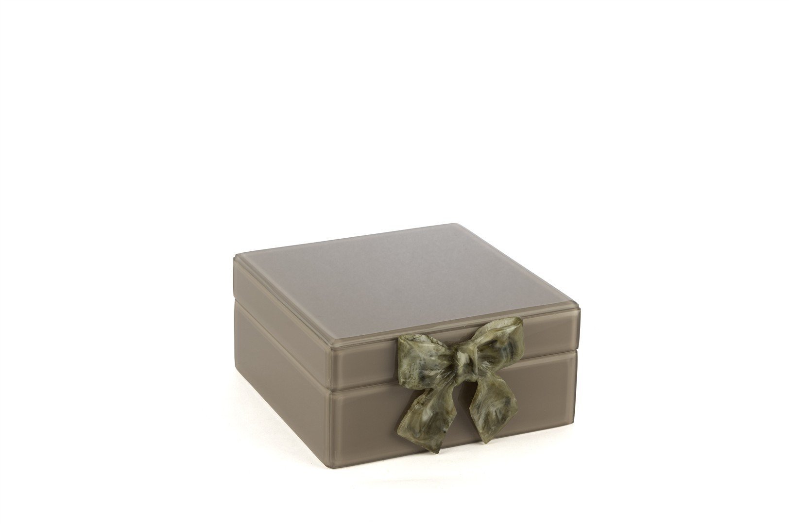 Cappuccıno Yeşil Mermer Fiyonklu Kutu 18x17x8cm