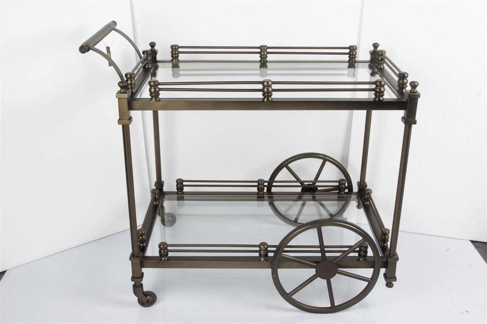 Antik Bronz Servis Arabası 87x51x77cm