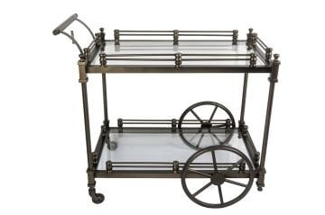 Antik Bronz Servis Arabası 87x51x77cm