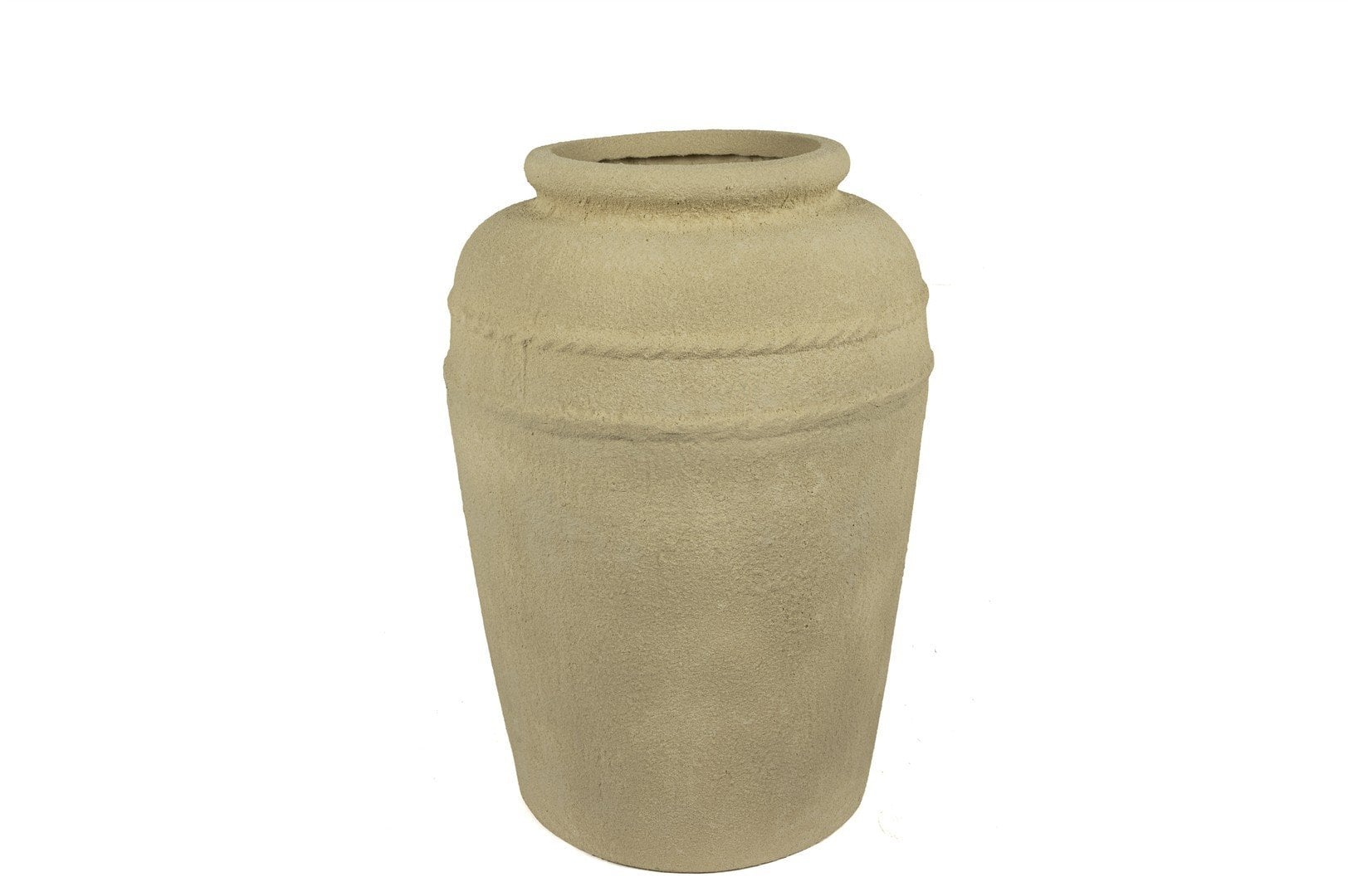 Krem Beton Dokulu Saksı 46x66cm