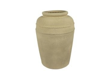 Krem Beton Dokulu Saksı 46x66cm
