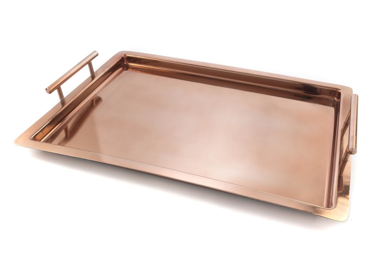 Bronz Çelik Tepsi 46x34x6cm