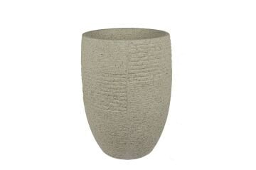 Krem Beton Dokulu Saksı 43x63cm
